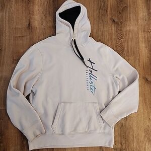 Hollister Pullover Hoodie Ombre LOGO Light Pink W/Black Accents Adult Sz XXL